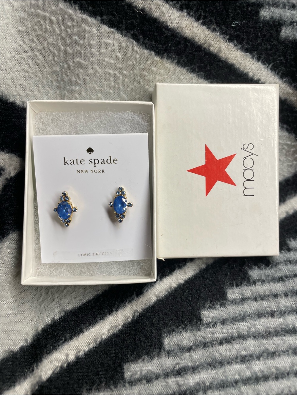 Kate Spade New York Blue Cubic Zirconia Stud Earrings
